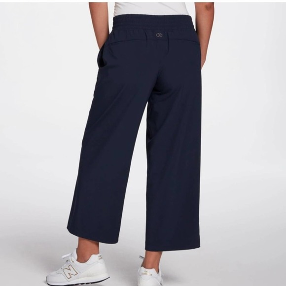 CALIA Women’s Medium Blue Mid Rise Wide Leg Crop Pants - Picture 2 of 8